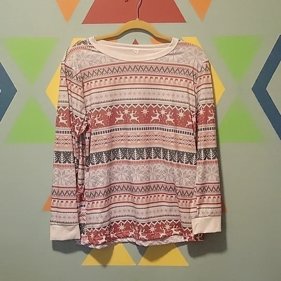 2 Set Women's Christmas Pajama Set Of 2 Size Medium - Picture 2 of 6